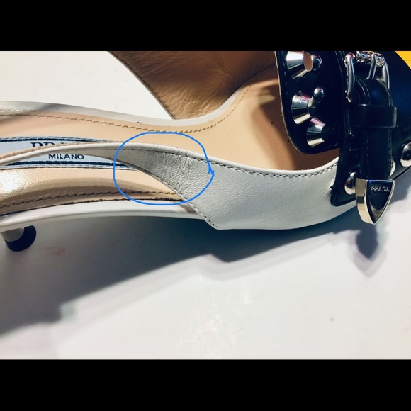 Prada Stud-embellished leather slingback pumps - Picture 6 of 8